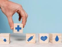 Des icones santé sur des cubes